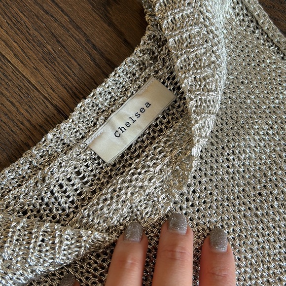 Silver knit tank top size S - Picture 9 of 9